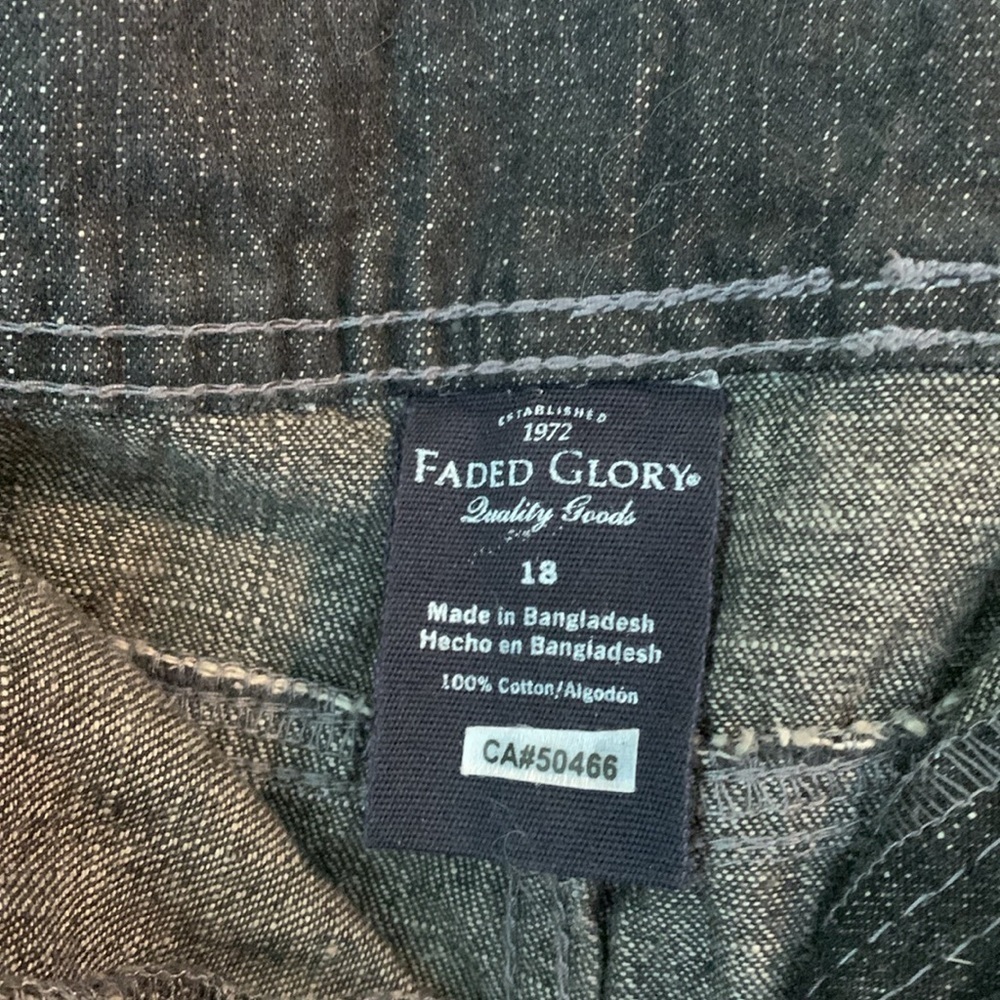 Faded Glory Black Denim Skirt 18 - Picture 3 of 5